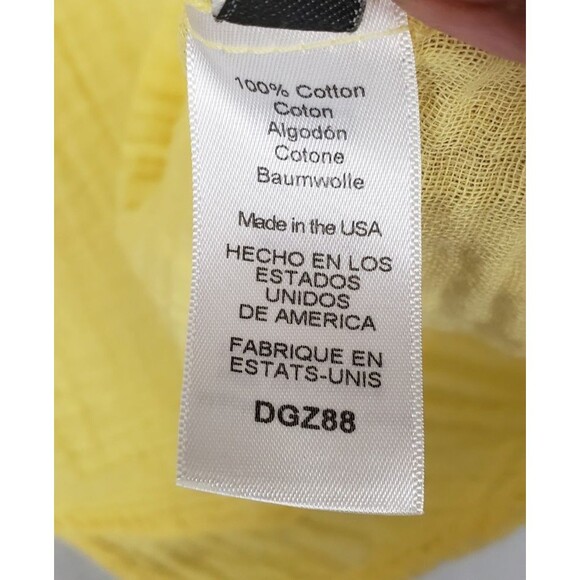 Michael Stars Los Angeles Sleeveless Gauze Top Blouse S Butter Yellow Casual USA - Picture 4 of 5